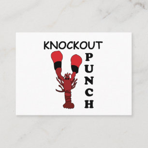 Carte De Visite Poing de Knockout de Boxe de Homard