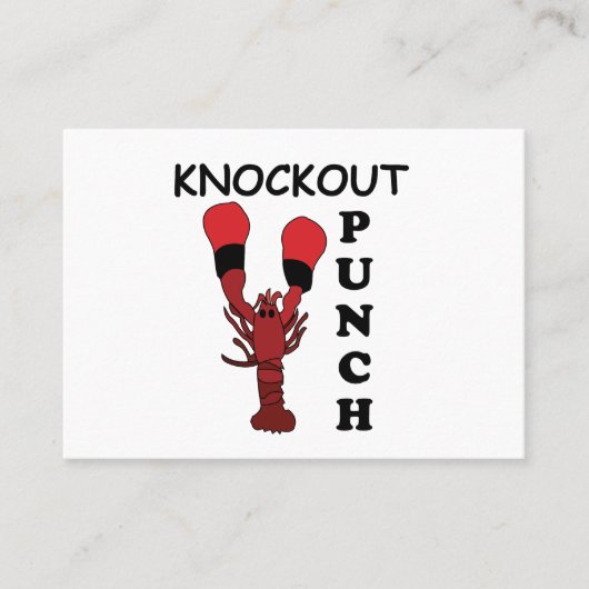 Carte De Visite Poing de Knockout de Boxe de Homard (Devant)