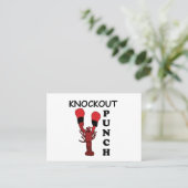 Carte De Visite Poing de Knockout de Boxe de Homard (Debout devant)