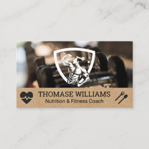 Carte De Visite Poing d'homme   Fitness   Poids de la salle de spo
