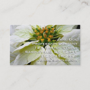 Carte De Visite Poinsettia Elegant Christmas Holiday Floral