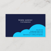 Carte De Visite Point bleu moderne et gras (Dos)