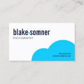 Carte De Visite Point bleu moderne et gras (Devant)