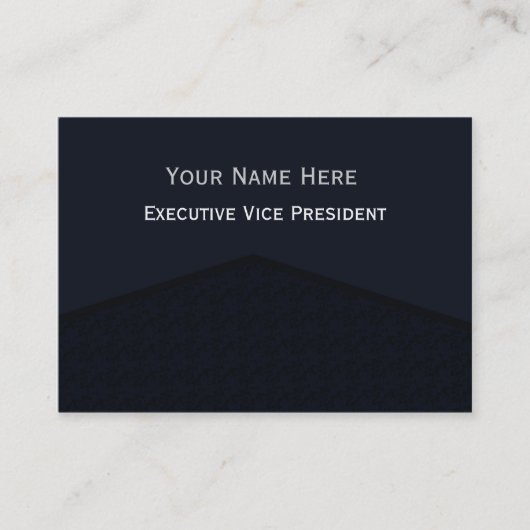 Carte De Visite Point central foncé de bleu marine (Devant)