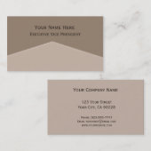 Carte De Visite Point Centre Grey Biege (Devant / Derrière)