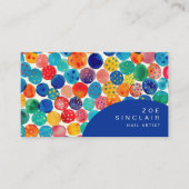 Carte De Visite Point de couleur abstrait (Devant)