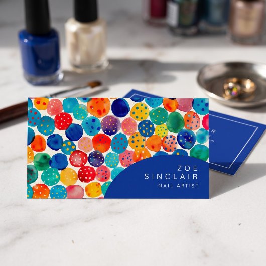 Carte De Visite Point de couleur abstrait