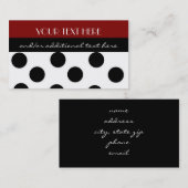 Carte De Visite Point de polka (Devant / Derrière)