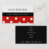 Carte De Visite Point de polka (Devant / Derrière)