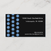 Carte De Visite Point de polka affligé - monogramme R (Dos)