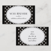 Carte De Visite Point de polka cranté (Devant / Derrière)