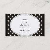 Carte De Visite Point de polka cranté (Dos)