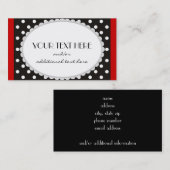 Carte De Visite Point de polka cranté (Devant / Derrière)