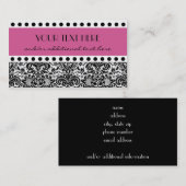 Carte De Visite Point de polka de damassé (Devant / Derrière)