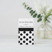 Carte De Visite Point de polka noir et blanc (Debout devant)