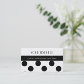 Carte De Visite Point de polka noir et blanc (Debout devant)