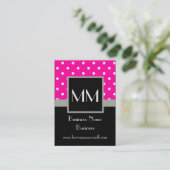 Carte De Visite Point de polka rose (Debout devant)