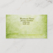 Carte De Visite Point de polka vert (Dos)