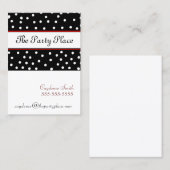 Carte De Visite Point-Marron noir et blanc (Devant / Derrière)