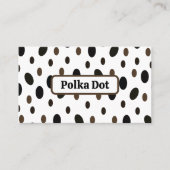 Carte De Visite Point Polka Brown noir (Devant)