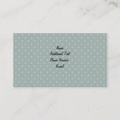 Carte De Visite Point Polka Vert Classique (Devant)
