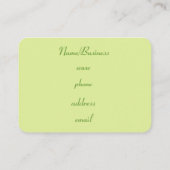 Carte de visite point rétroactif (Dos)