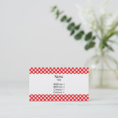 Carte De Visite Pointe blanc et rouge (Debout devant)