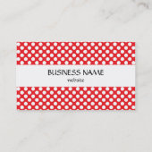 Carte De Visite Pointe blanc et rouge (Dos)