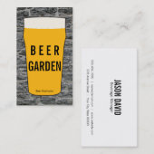 Carte De Visite Pointe de bière 2 | Rustique (variation) (Devant / Derrière)