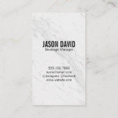 Carte De Visite Pointe de marbre de bière (Dos)