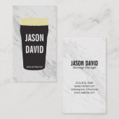 Carte De Visite Pointe de marbre de bière (Devant / Derrière)