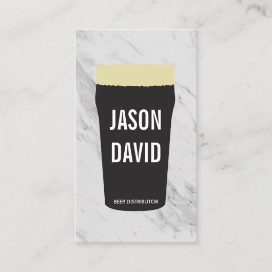Carte De Visite Pointe de marbre de bière (Devant)