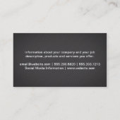 Carte De Visite Pointé / Lignes (noir) (Dos)