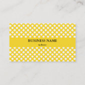 Carte De Visite Pointe Polka blanche et jaune (Dos)