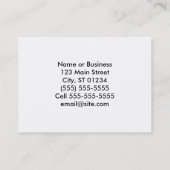 Carte De Visite Pointe Polka blanche et noire personnalisée (Dos)