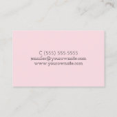Carte De Visite Pointe rose pâle (Dos)