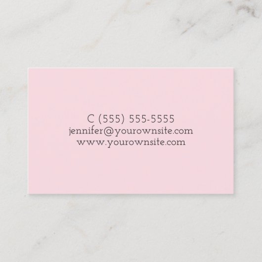 Carte De Visite Pointe rose pâle (Dos)