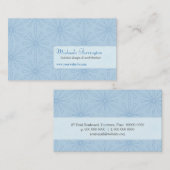 Carte de visite pointillé de bleu de poudre de (Devant / Derrière)