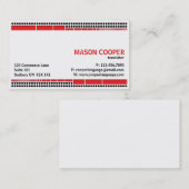 Carte De Visite Pointillé et précipité - rouge (Devant / Derrière)