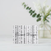 Carte De Visite Points (Debout devant)