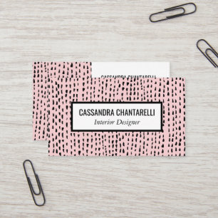 Carte De Visite Points abstraits d'encre sur la conception de