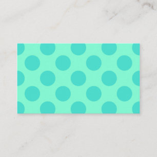Carte De Visite Points aquamarine et turquoise