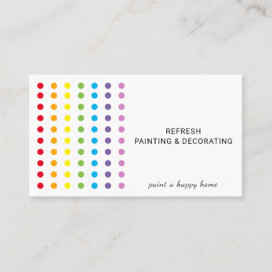 Carte De Visite Points Arc-En-Ciel Colorés Peintre Et Décorateur