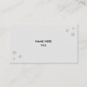 Carte De Visite Points argent élégants sur couleur argent