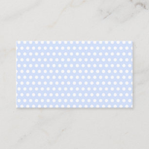 Carte De Visite Points blancs sur fond bleu bébé