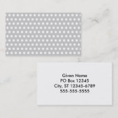 Carte De Visite Points blancs sur gris clair (Devant / Derrière)