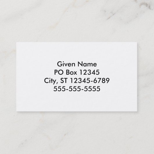 Carte De Visite Points blancs sur gris clair (Dos)