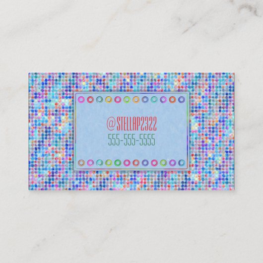 Carte De Visite Points bleus (Dos)