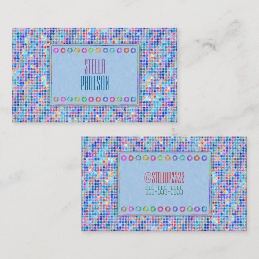 Carte De Visite Points bleus (Devant / Derrière)