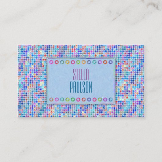 Carte De Visite Points bleus (Devant)